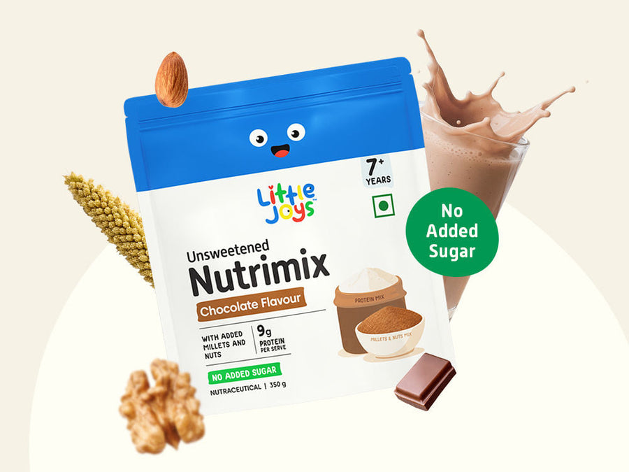 Unsweetened NutriMix 7+ Chocolate Nutrition Powder (350g)