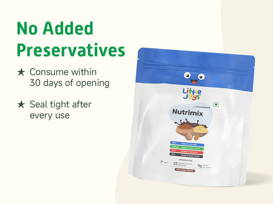 Unsweetened NutriMix 7+ Chocolate Nutrition Powder (350g)